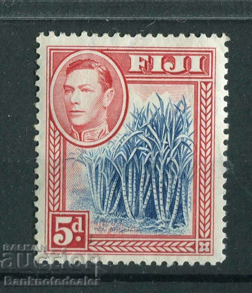 Fiji KGVI 1938-55 5d blue & scarlet SG258 MLH