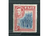 Fiji KGVI 1938-55 5d blue & scarlet SG258 MLH