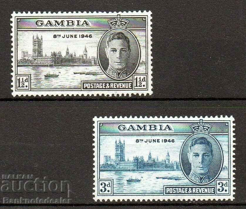 Γκάμπια 1946 Victory MH set S.G. 162-163