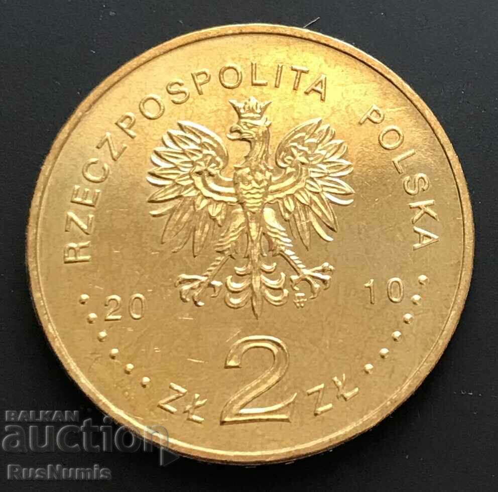 Poland. 2 zlotys 2010.Miechow. UNC. with price 4.50 BGN | € 2.30