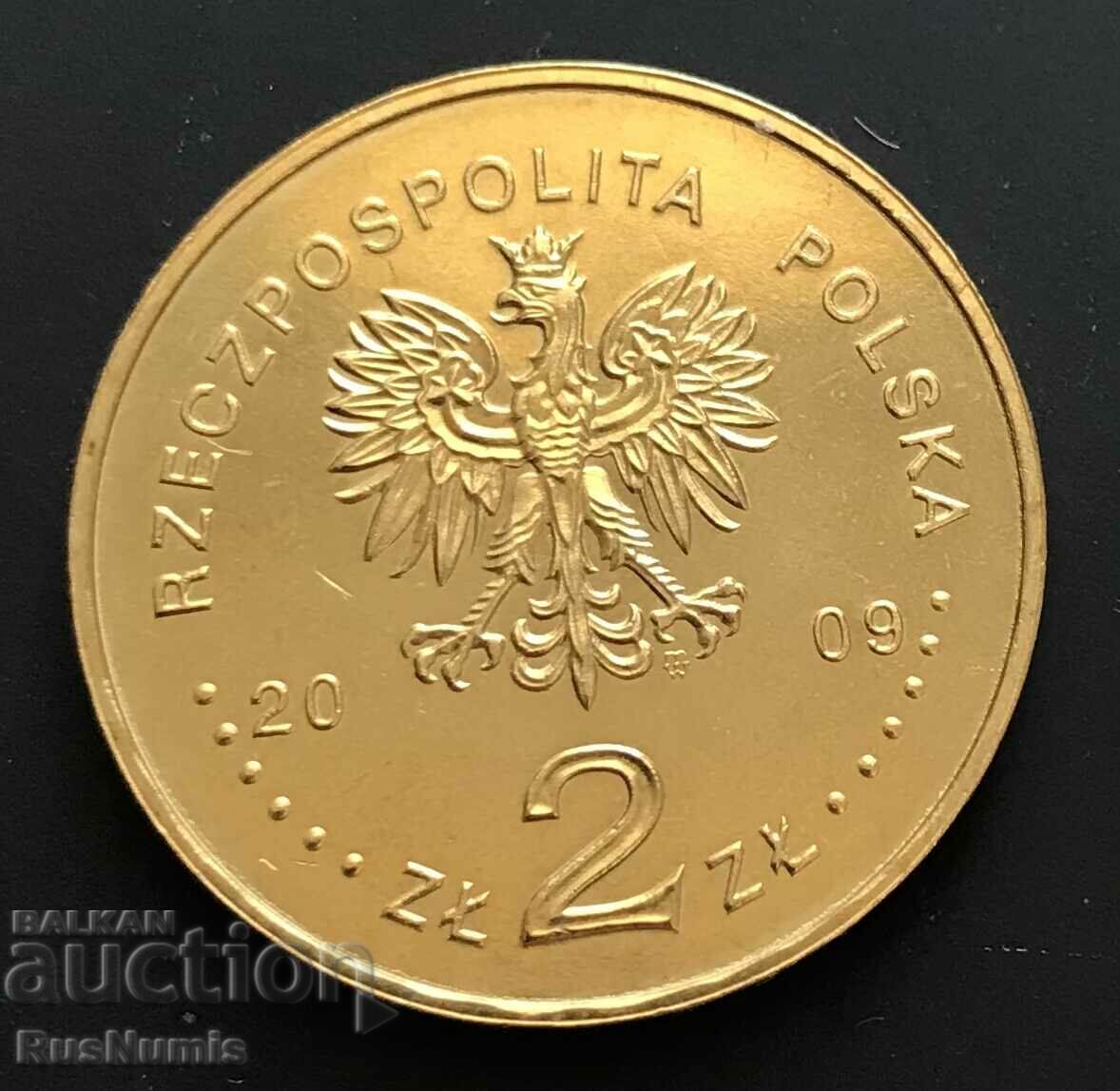 Poland. 2 zlotys in 2009.180 Central Bank. UNC. with price 5.00 BGN | € 2.56 Poland. 2 zlotys in 2009.180 Central Bank. UNC. with price 5.00 BGN | € 2.56