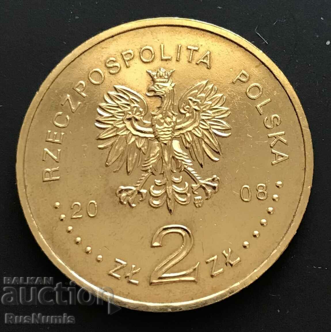 Poland. 2 zlotys 2008 Beijing Olympics. UNC. with price 5.00 BGN | € 2.56 Poland. 2 zlotys 2008 Beijing Olympics. UNC. with price 5.00 BGN | € 2.56