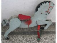 Old toy-Wooden horse swing