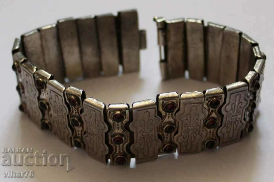 Auction silver bracelet with tourmalines Auction silver bracelet with tourmalines