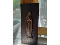 Богородица пано от чугун статуя икона статуетка масивна