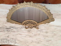 Old French bronze table mirror