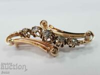 Rare 19th century Austrian Austrian brooch with diamonds