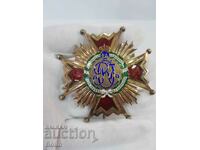 Rare royal silver order Isabella The Catholic with enamel