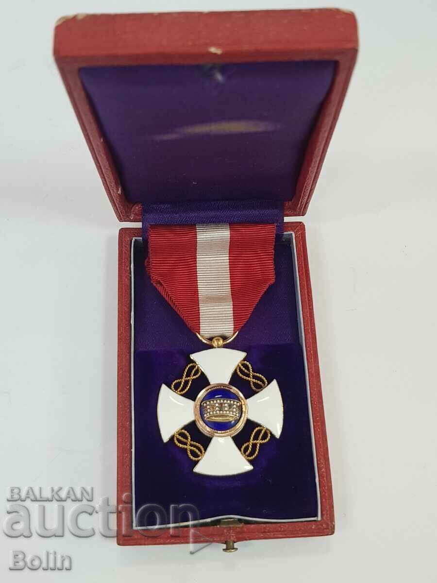 Rare Golden Italian Order of the Crown Umberto 1878-1900 - 7