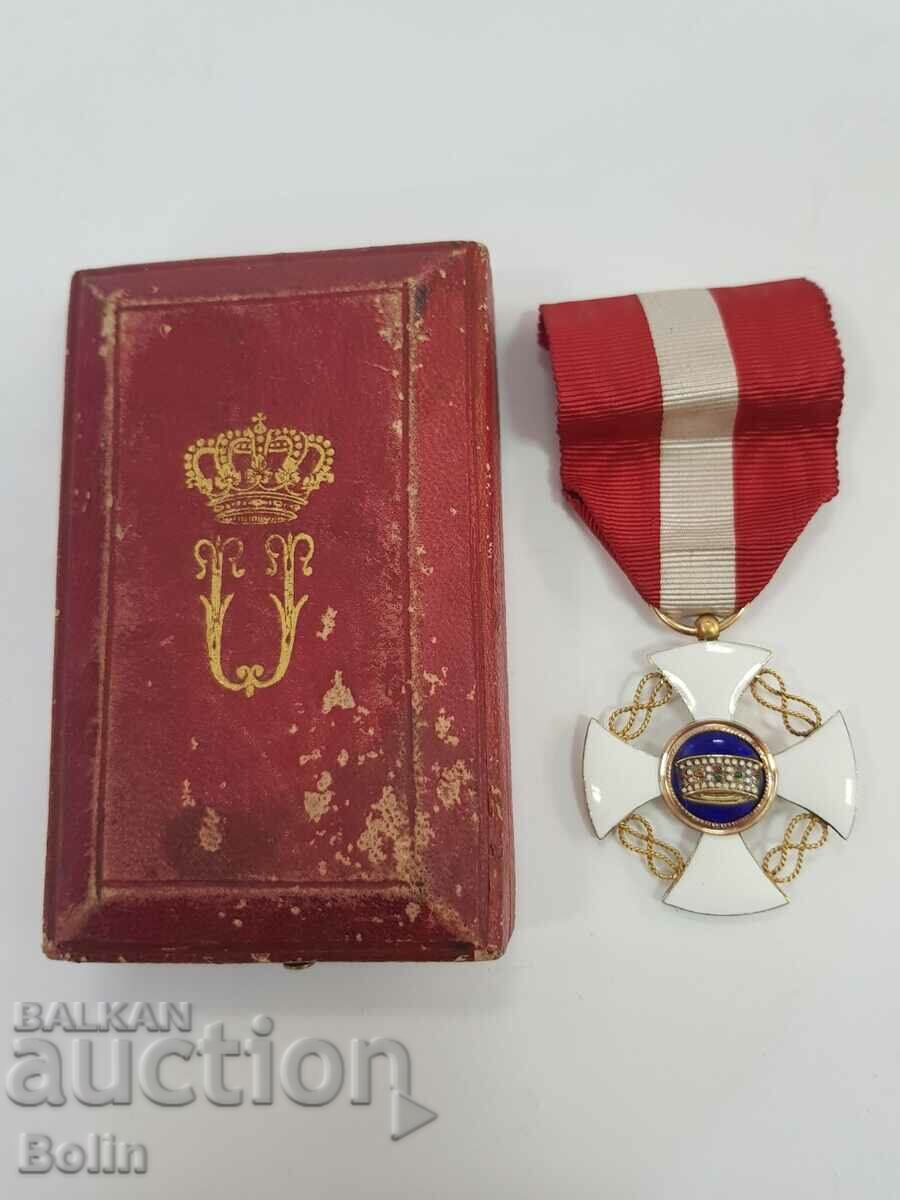 Рядък златен италиански Орден На Короната Umberto 1878-1900