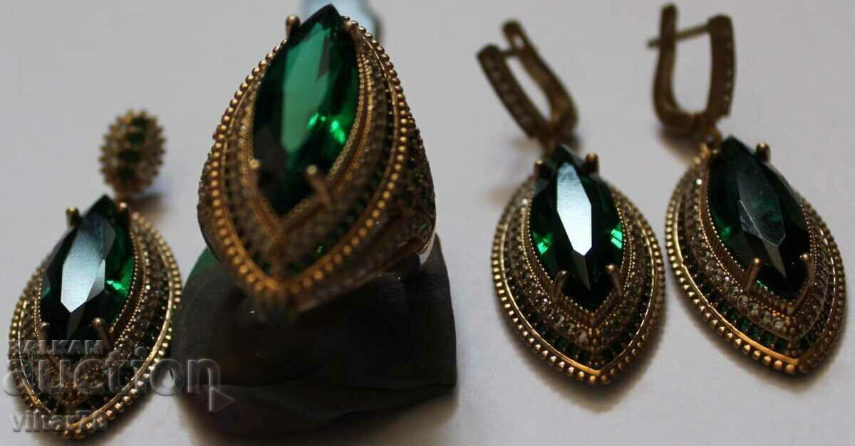 Delivery of Silver ring with gold-earrings-medallion-MISA Delivery of Silver ring with gold-earrings-medallion-MISA