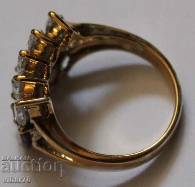 Delivery of Silver ring with rubies and mountain crystal