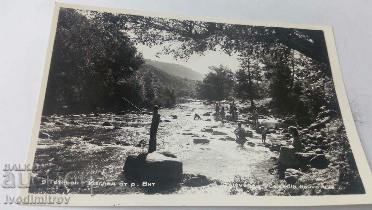Пощенска картичка Тетевен Изглед от река Вит
