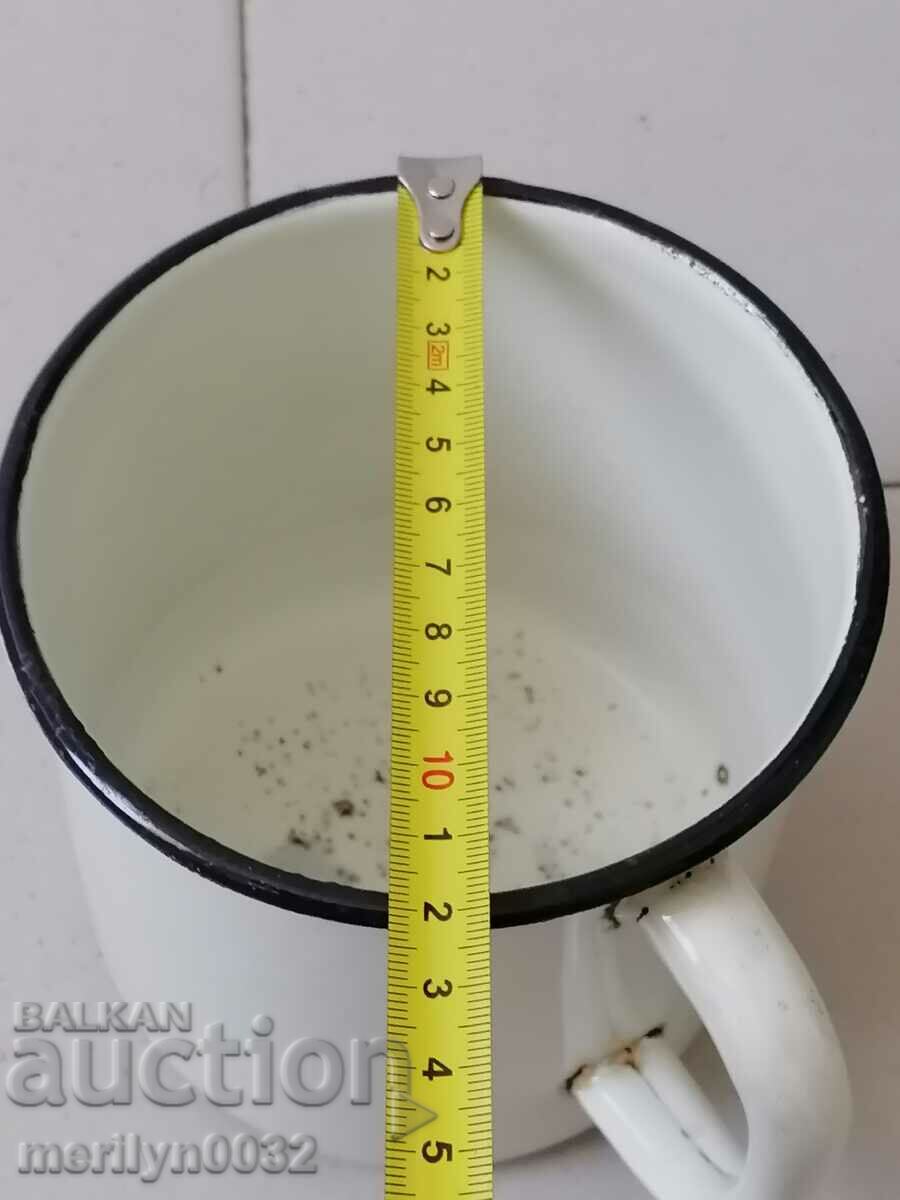 Old enameled social jug enameled food container PRC - 6 Old enameled social jug enameled food container PRC - 6