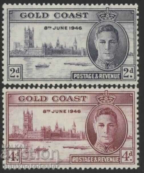 Gold Coast 1946 Victory set of 2 MH