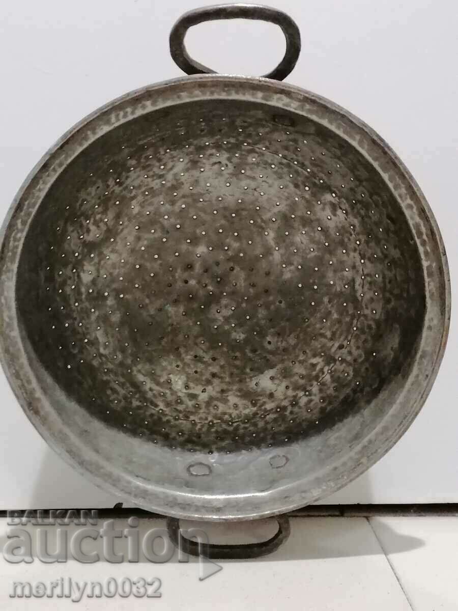 Auction Old copper colander copper pot, copper strainer cauldron cauldron cauldron Auction Old copper colander copper pot, copper strainer cauldron cauldron cauldron