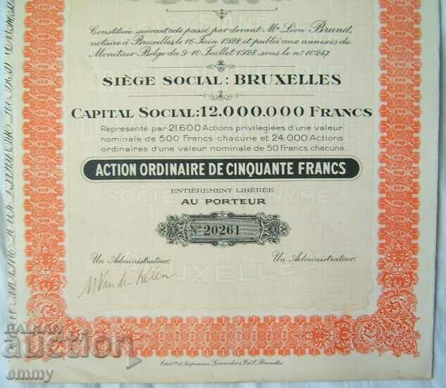 Δημοπρασία Action Society for the Plywood Industry, Βρυξέλλες, 1928