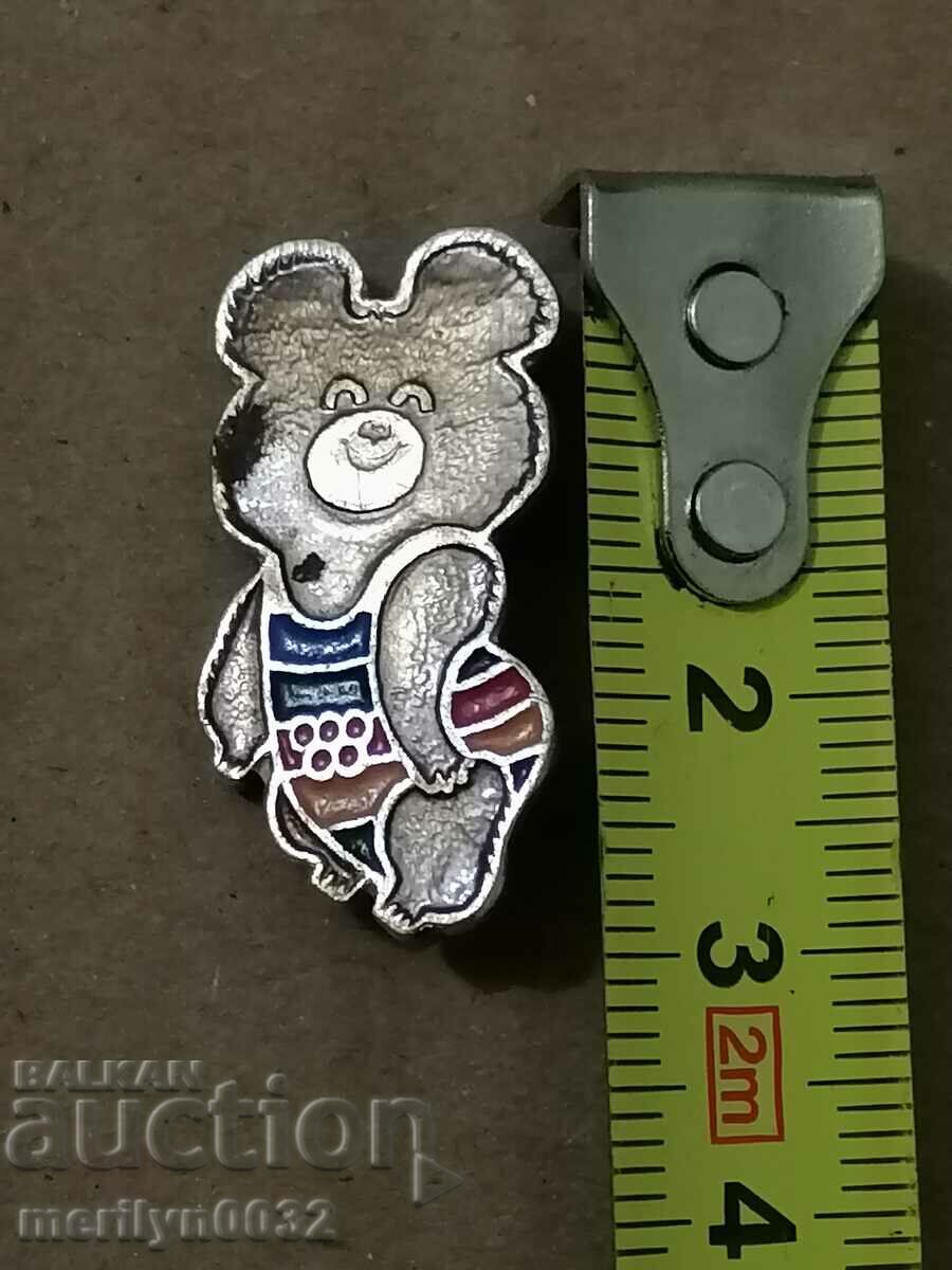Badge USSR Olympics 80 teddy bear Misha medal badge with price 25.00 BGN | € 12.78 Badge USSR Olympics 80 teddy bear Misha medal badge with price 25.00 BGN | € 12.78