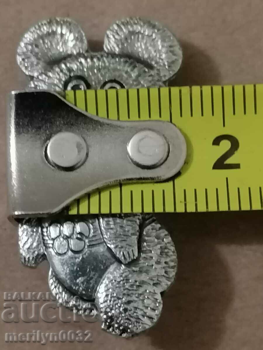 Auction  Badge USSR Olympics 80 teddy bear Misha medal badge