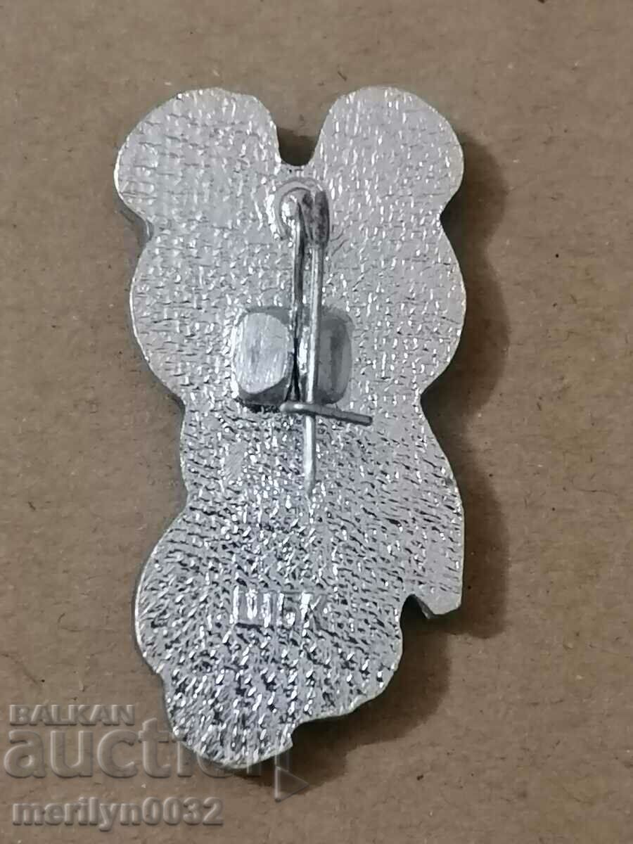 Delivery of Badge USSR Olympics 80 teddy bear Misha medal badge