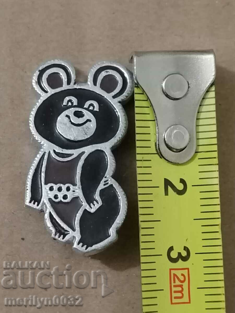 Badge USSR Olympics 80 teddy bear Misha medal badge with price 25.00 BGN | € 12.78 Badge USSR Olympics 80 teddy bear Misha medal badge with price 25.00 BGN | € 12.78