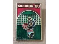 Badge USSR Olympics 80 teddy bear Misha medal badge