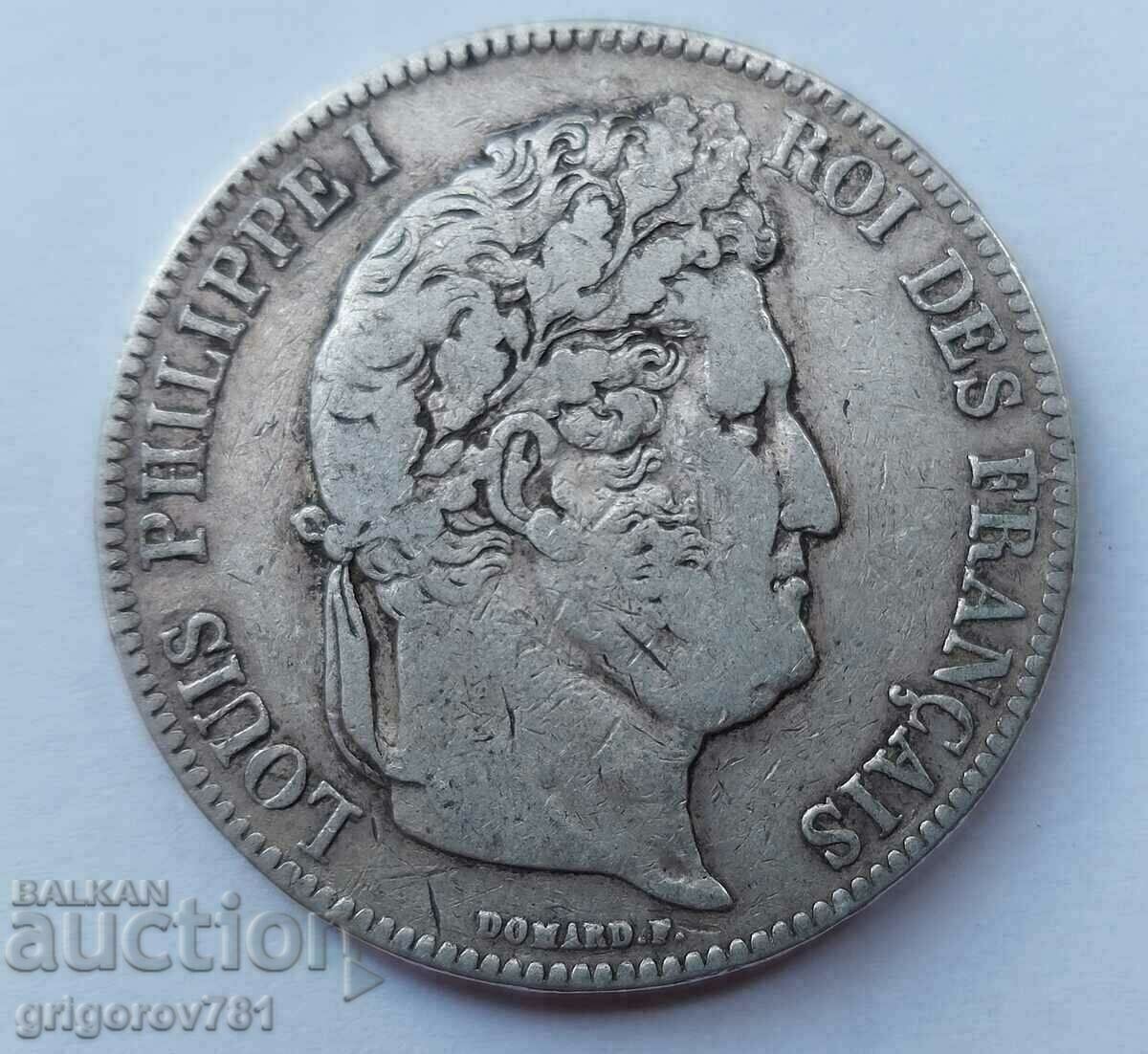 Ασημένιο 5 φράγκα Γαλλία 1839 Β - ασημένιο νόμισμα # 25 με τιμή € 34.26 | 67.01 BGN