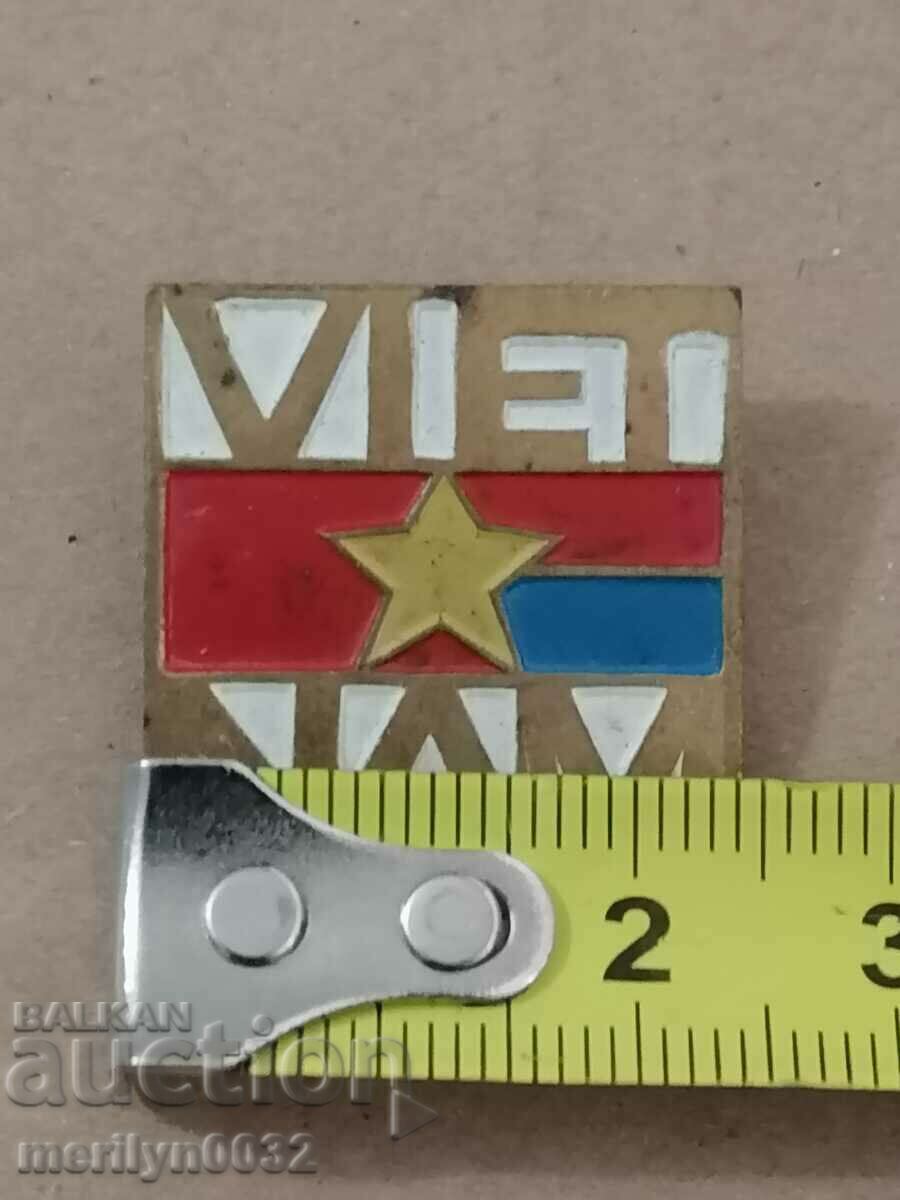 Παράδοση Σήμα μετάλλου DDR WIETNAM σε πλάκα