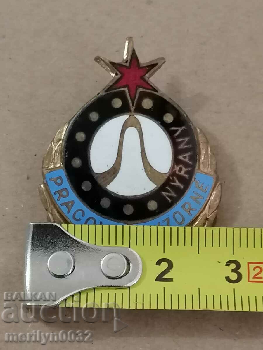 Auction Breastplate Czechoslovak medal badge Auction Breastplate Czechoslovak medal badge