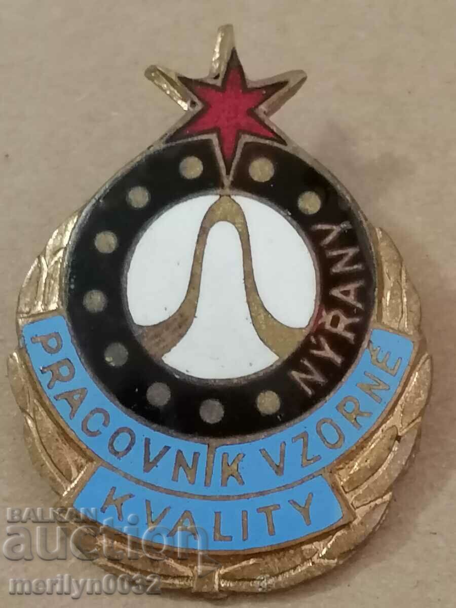 Breastplate Czechoslovak medal badge - 6 Breastplate Czechoslovak medal badge - 6