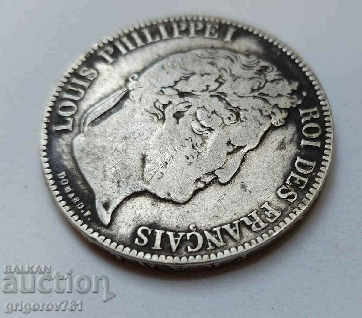 Ασημένιο 5 φράγκα Γαλλία 1836 W - ασημένιο νόμισμα # 27 - 6