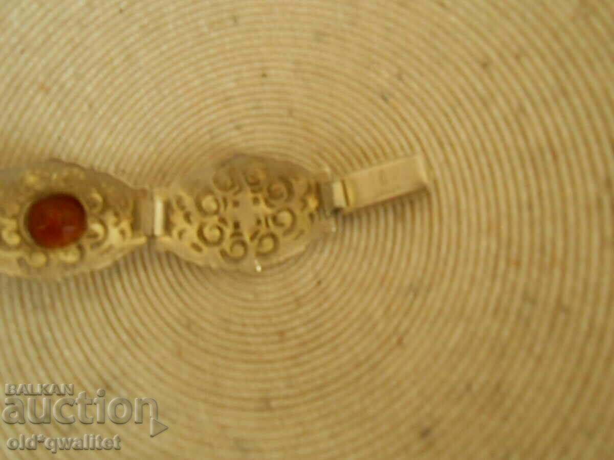 Attractive silver BRACELET, Silver with gilding - 5