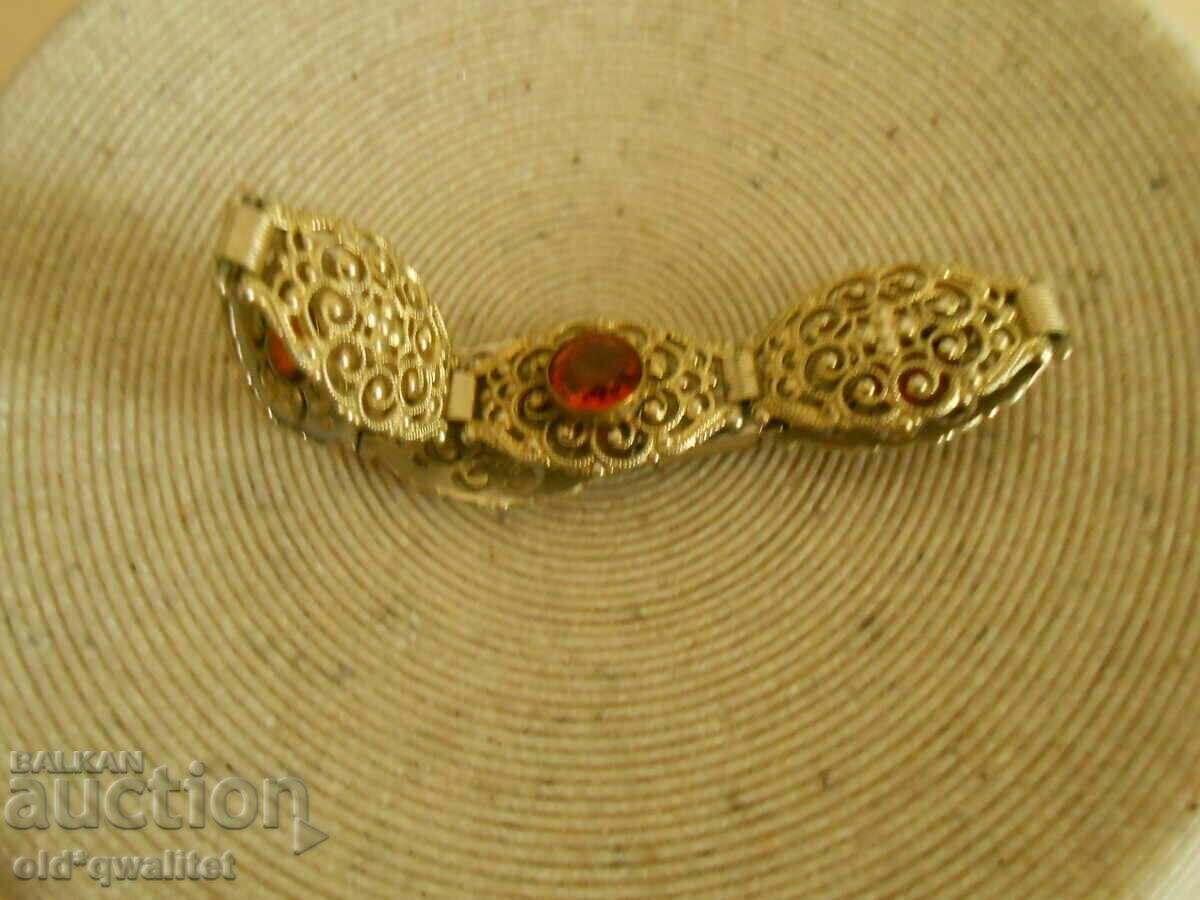 Attractive silver BRACELET, Silver with gilding - 7