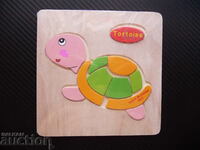 Wooden puzzle turtle the smallest toy ninja Franklin
