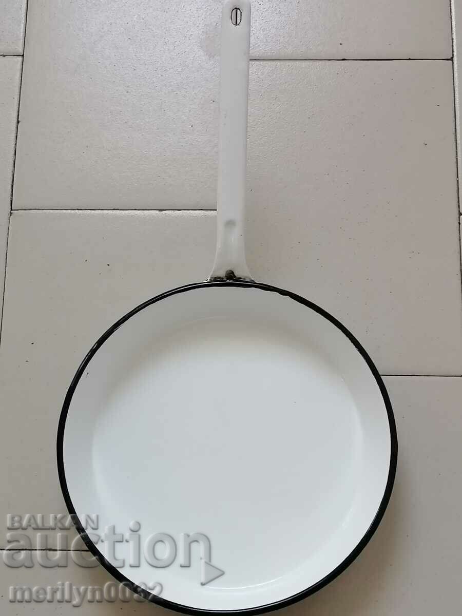 Old enameled dish, 1966 enamel frying pan - 7 Old enameled dish, 1966 enamel frying pan - 7