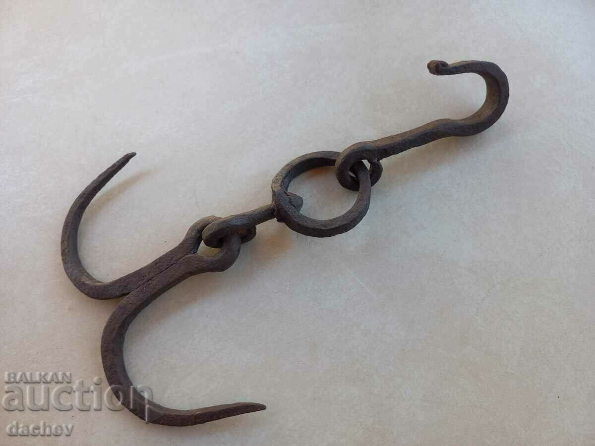 Auction Old wrought butcher hook hooks hook drane wrought iron Auction Old wrought butcher hook hooks hook drane wrought iron
