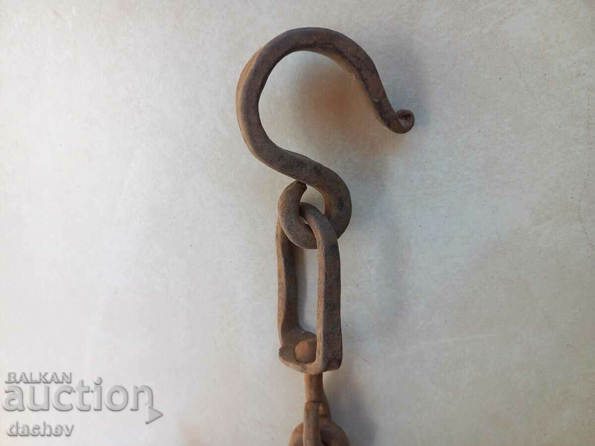 Old wrought butcher hook hooks hook drane wrought iron - 5 Old wrought butcher hook hooks hook drane wrought iron - 5