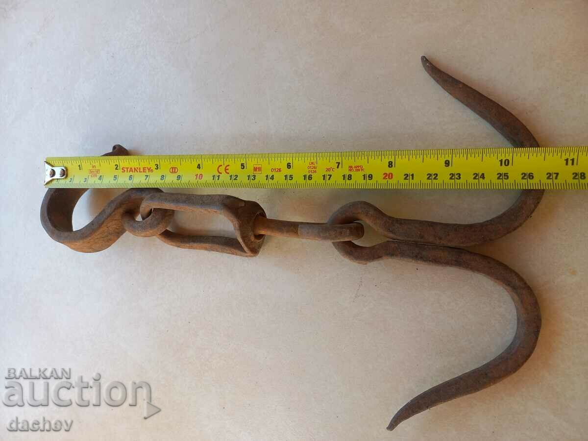 Old wrought butcher hook hooks hook drane wrought iron - 7 Old wrought butcher hook hooks hook drane wrought iron - 7