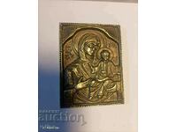 Old Russian icon of the Mother of God and Jesus the Author