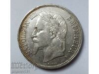 Ασημένιο 5 φράγκα Γαλλία 1869 Α - ασημένιο νόμισμα # 35