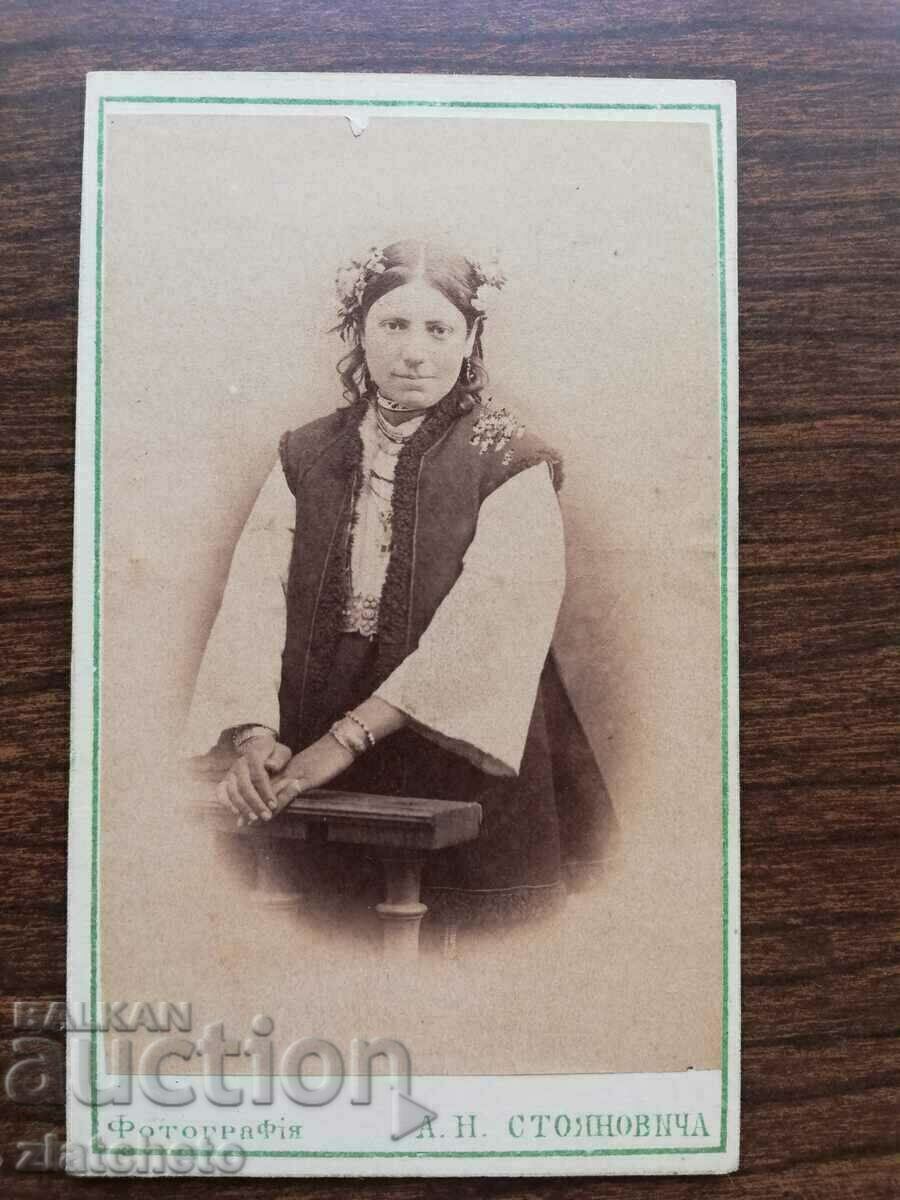 Стара снимка картон - ателие А.Н. Карастоянов