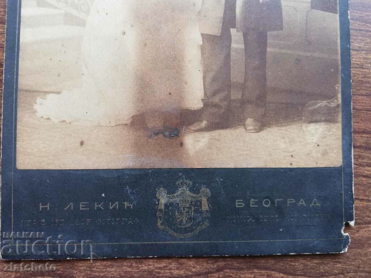 Auction Old cardboard photo - studio Serbia Rare Auction Old cardboard photo - studio Serbia Rare