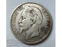 5 francs silver France 1868 A - silver coin # 37