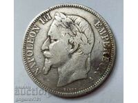 5 franci argint Franța 1868 A - monedă de argint # 37