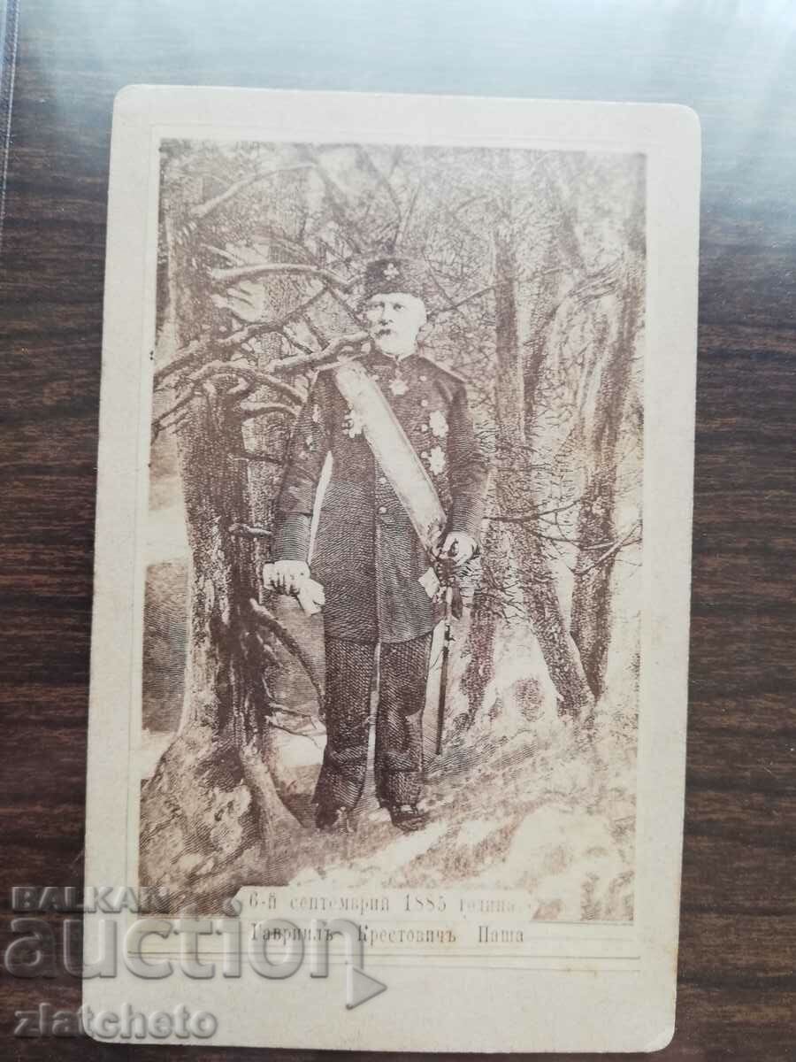 Fotografie veche din carton - Gavril Kastevich Pasha