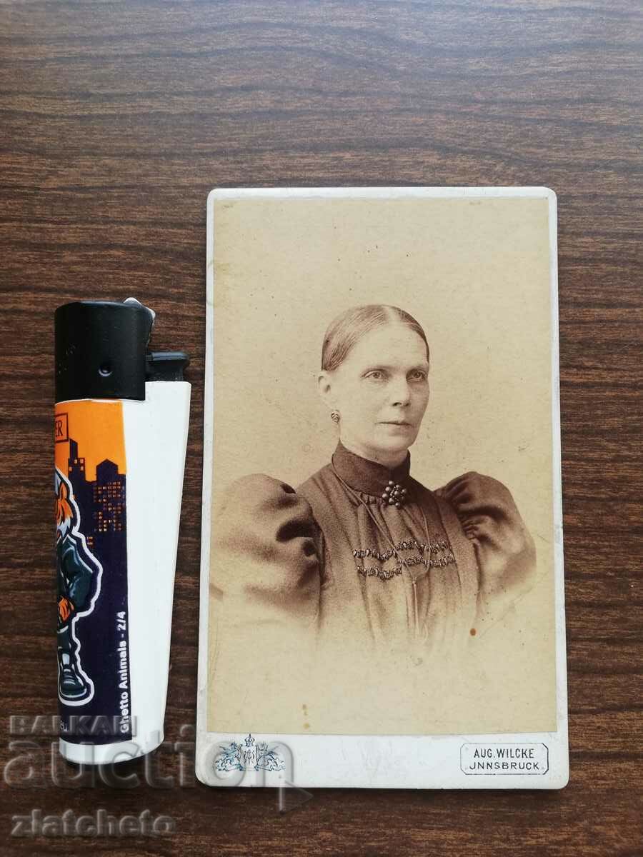 Old cardboard photo - with price 14.00 BGN | € 7.16 Old cardboard photo - with price 14.00 BGN | € 7.16