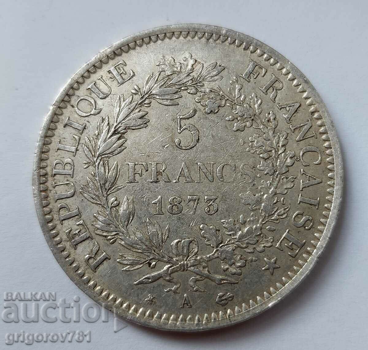5 франка сребро Франция 1873 A - сребърна монета #39