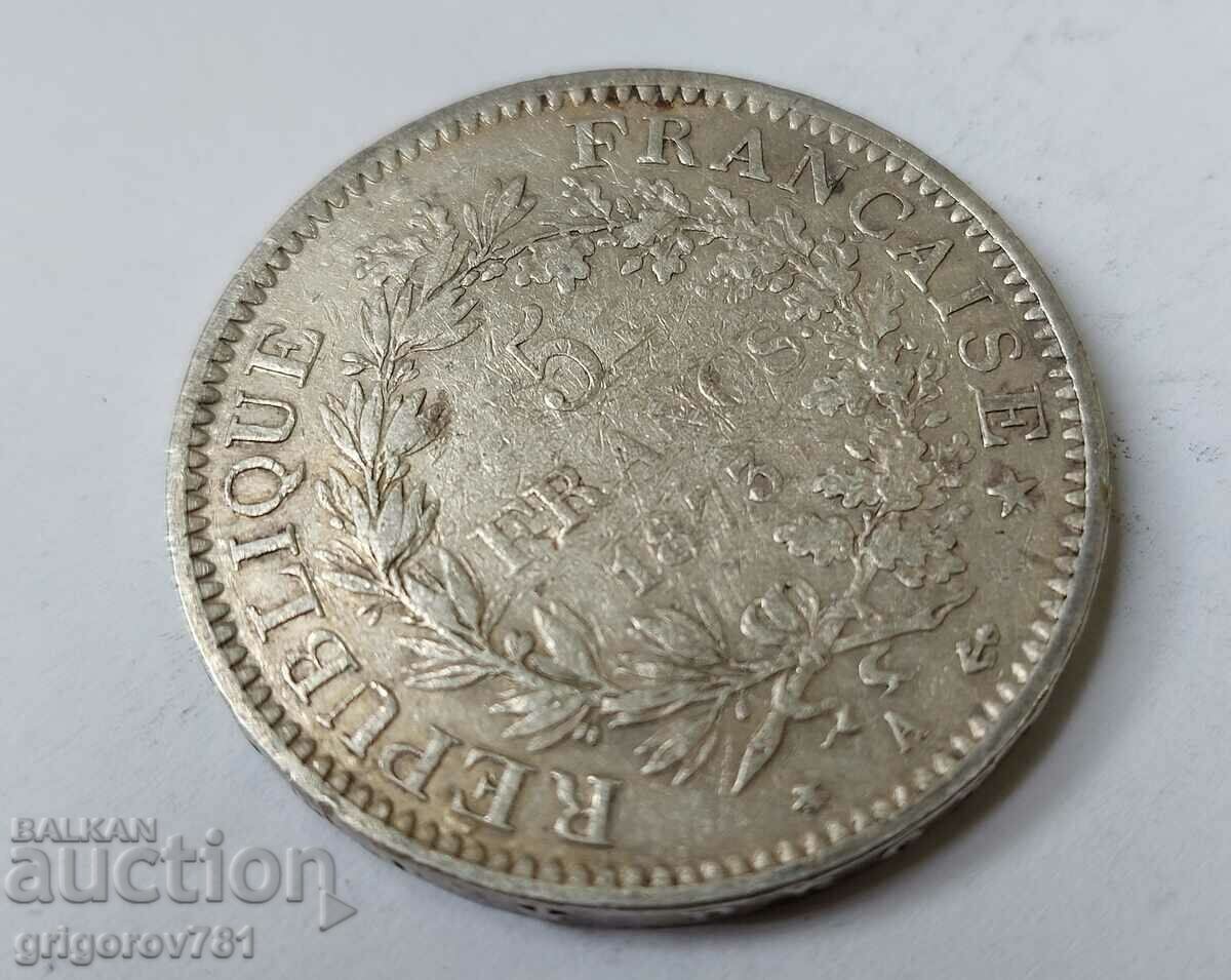 Licitație 5 franci argint Franța 1873 A - monedă de argint # 41