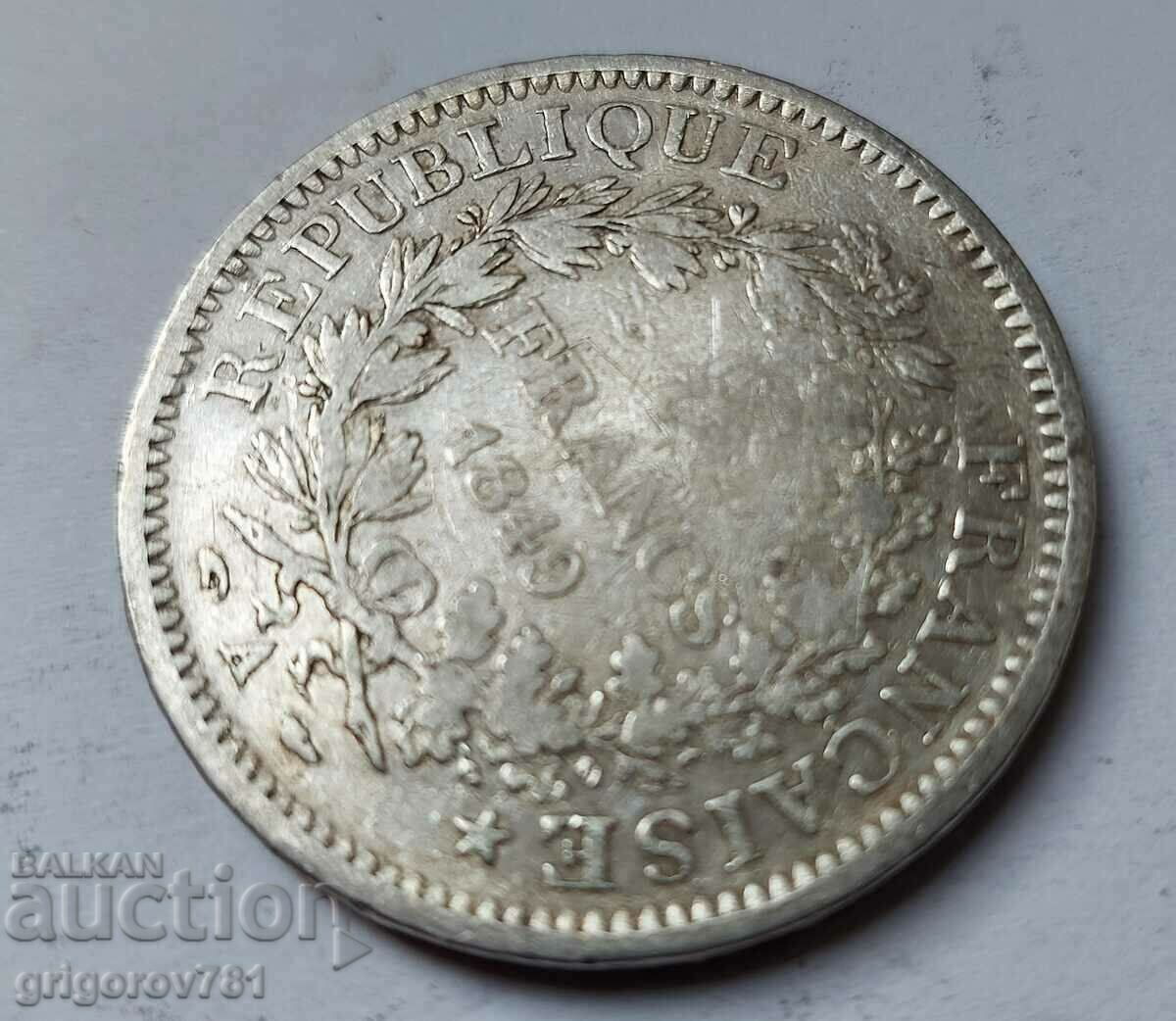 Δημοπρασία Ασημένιο 5 φράγκα Γαλλία 1849 Α - ασημένιο νόμισμα # 42