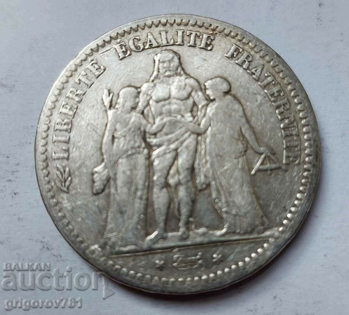 Παράδοση Ασημένιο 5 φράγκα Γαλλία 1849 Α - ασημένιο νόμισμα # 42